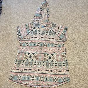 Girls Self Esteem Short Sleeve Hoodie | L